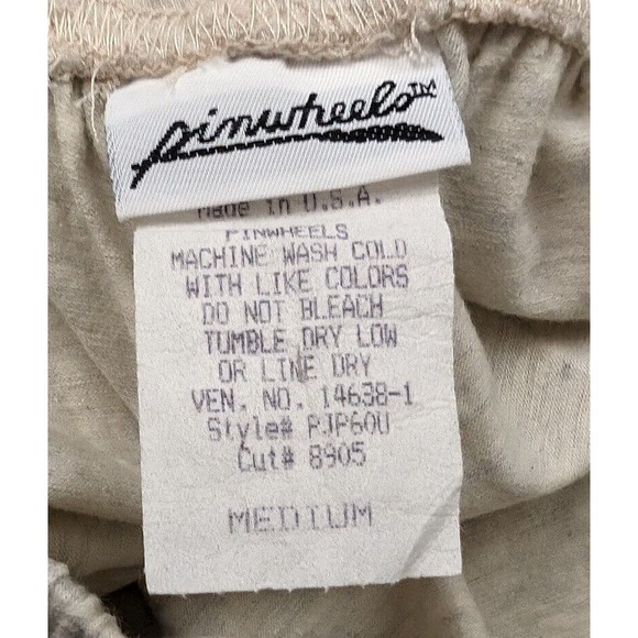 Vintage 80s Pants Stirrup Heathered Beige Cotton Blend Misses Size M - Picture 4 of 5